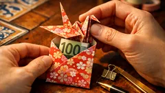 Come fare una bustina porta soldi origami con gru 3D: la pochebukuro fai da te