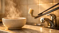 Non buttare lo spazzolino vecchio: piegalo con acqua calda e pulisci le fughe in un attimo